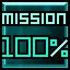 100% of the game mission complete