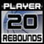 Grab 20 Rebounds With Any Player - This was achieved by getting 20 rebounds in a game with any player.