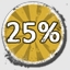 Progress - Achieve 25 % game progress.