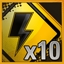 As fast as lightning - Use the "Thunder Bolt" Power-Up 10 times in total